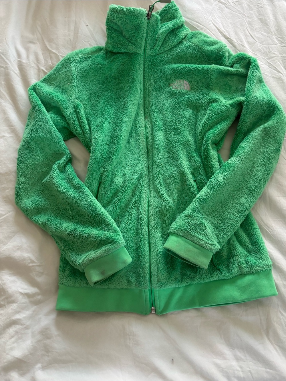 The North Face Kids' Green Fuzzy Full-Zip Jacket